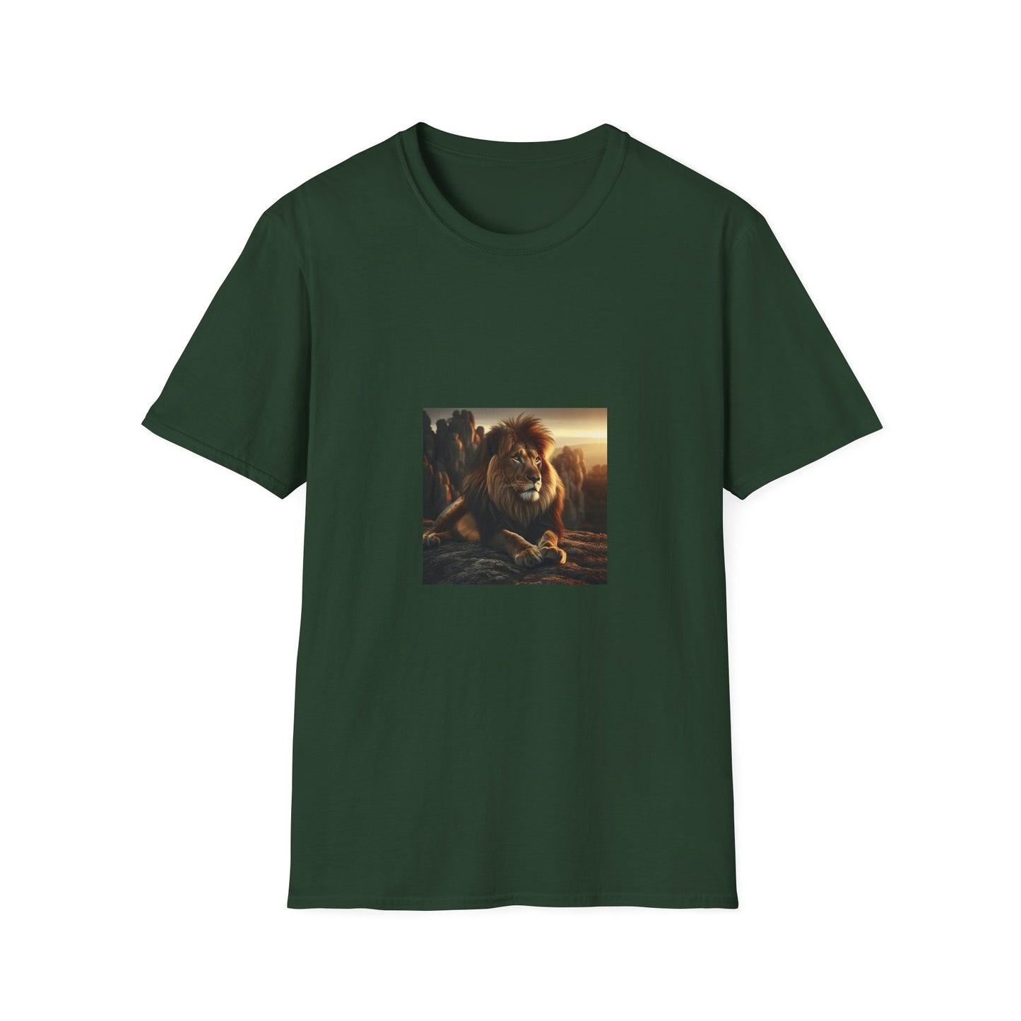 Majestic Lion Unisex Softstyle T-Shirt | Animal Lover Gift