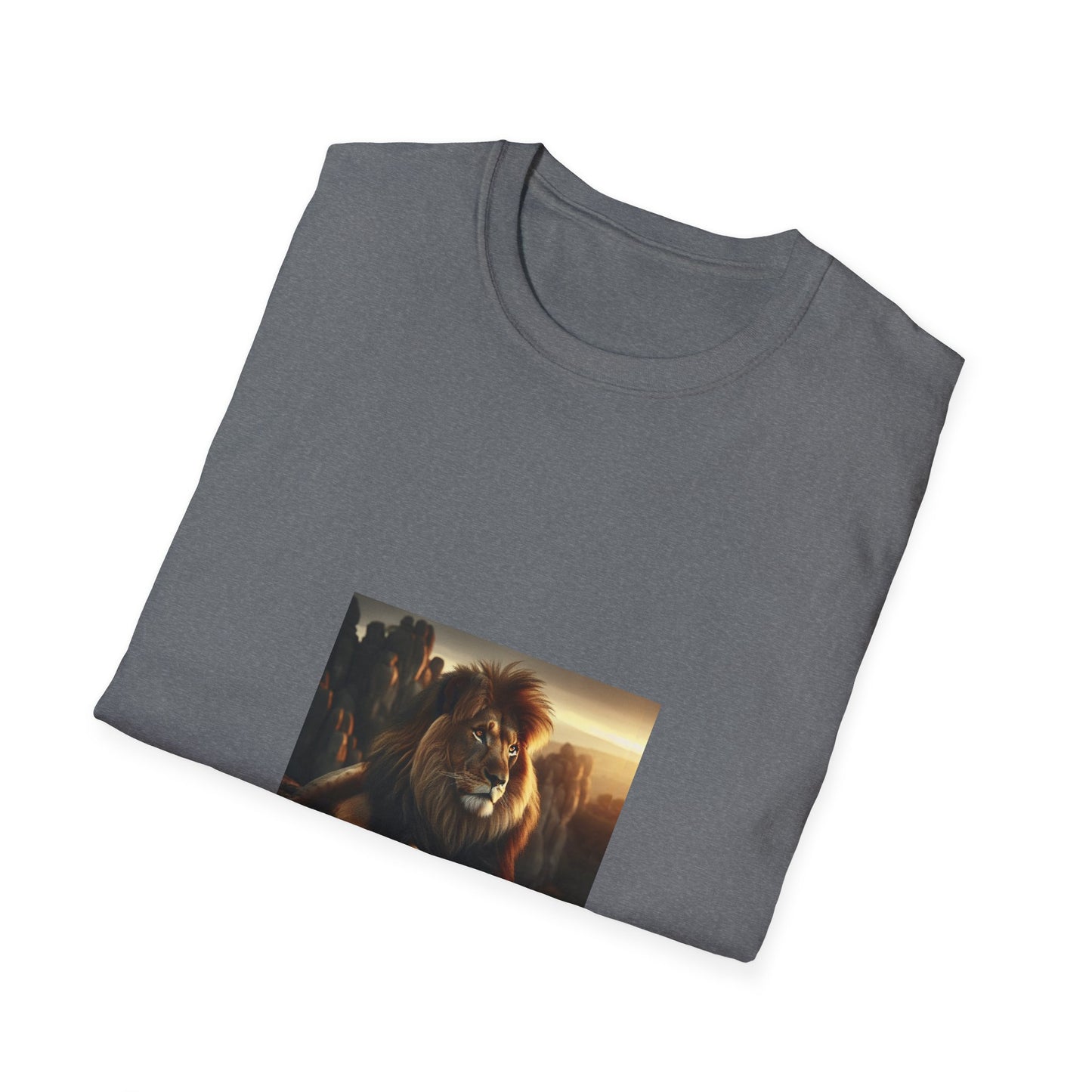 Majestic Lion Unisex Softstyle T-Shirt | Animal Lover Gift