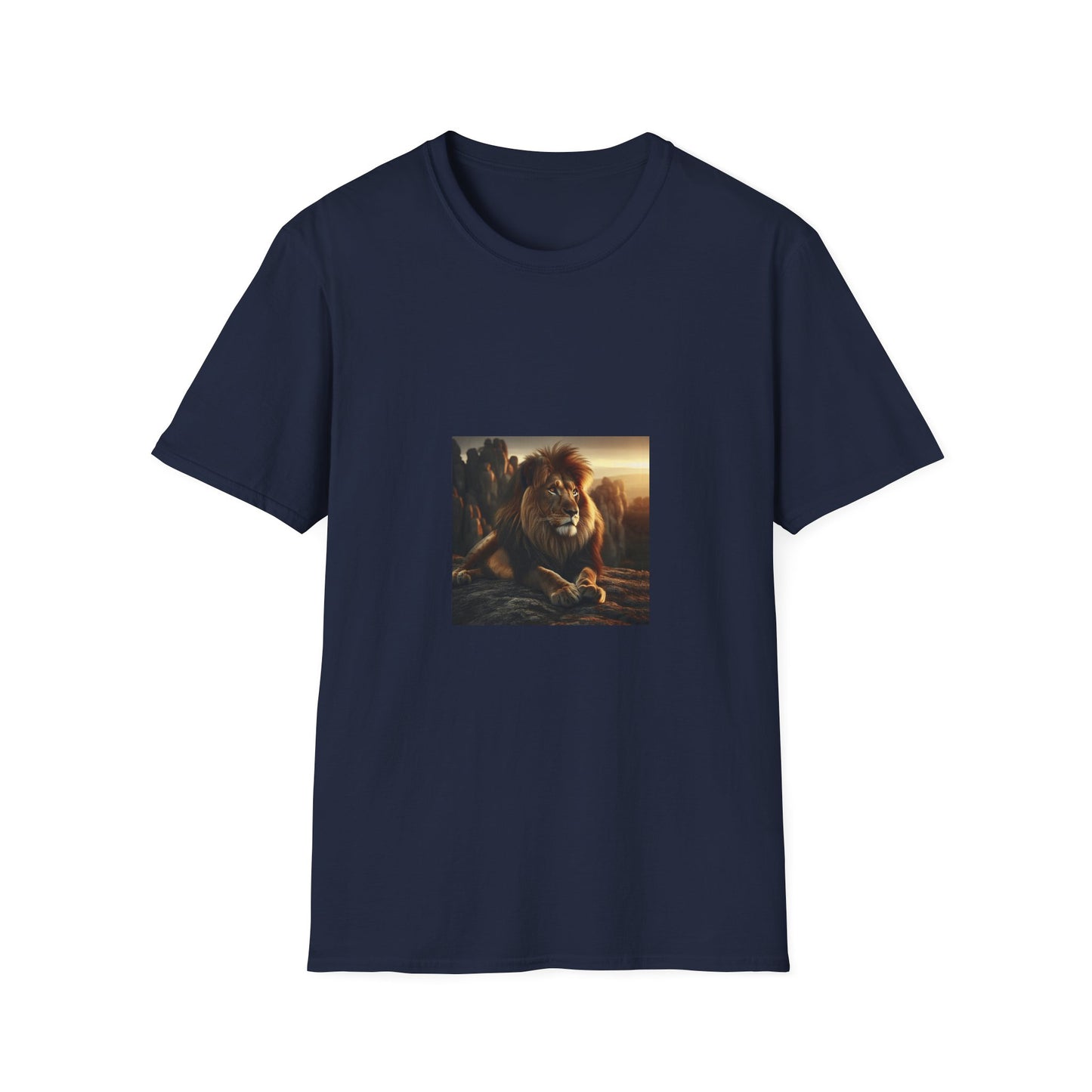 Majestic Lion Unisex Softstyle T-Shirt | Animal Lover Gift