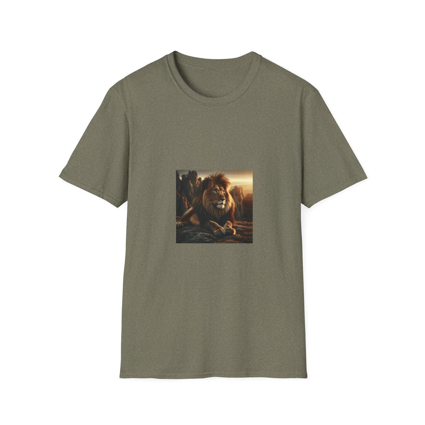 Majestic Lion Unisex Softstyle T-Shirt | Animal Lover Gift