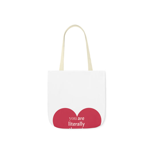 Fun Quote Canvas Tote Bag with Colorful Straps - Perfect for Everyday Use