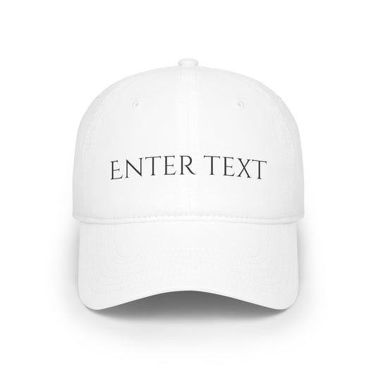 Customizable Low Profile Baseball Cap - Personalized Blue Hat
