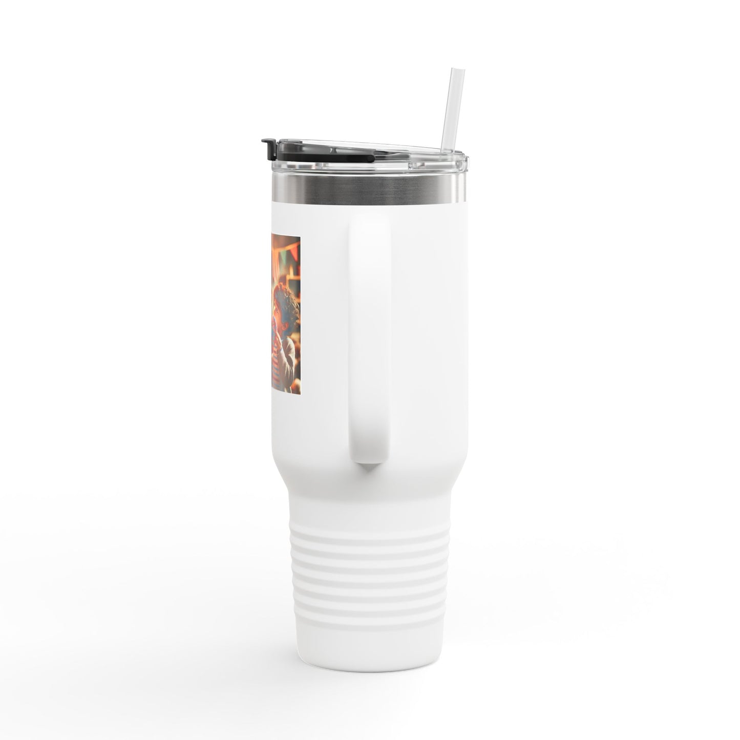 Insulated Travel Mug with Fun Celebration Design - 40oz Travel Cup for Families