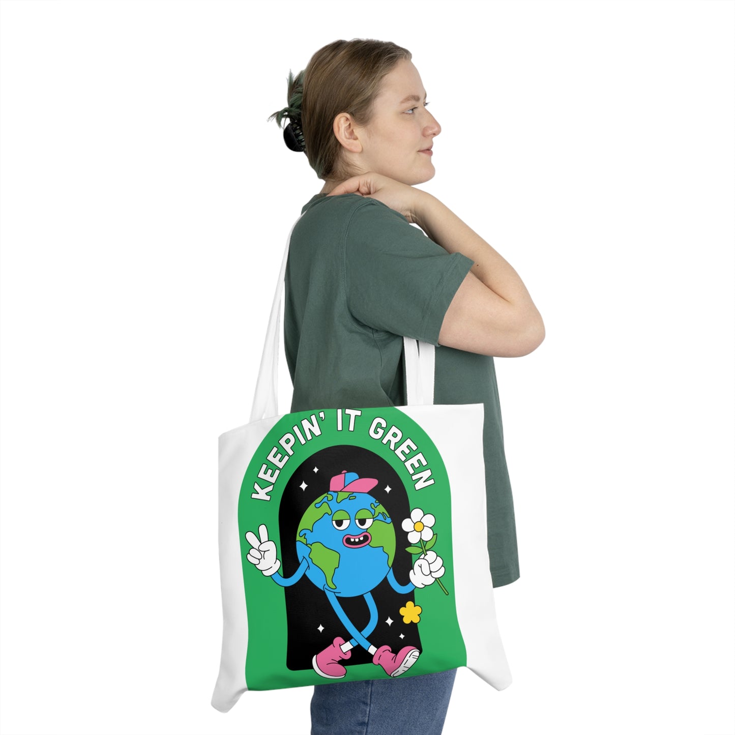 Keepin' It Green Eco-Friendly Shoulder Tote Bag
