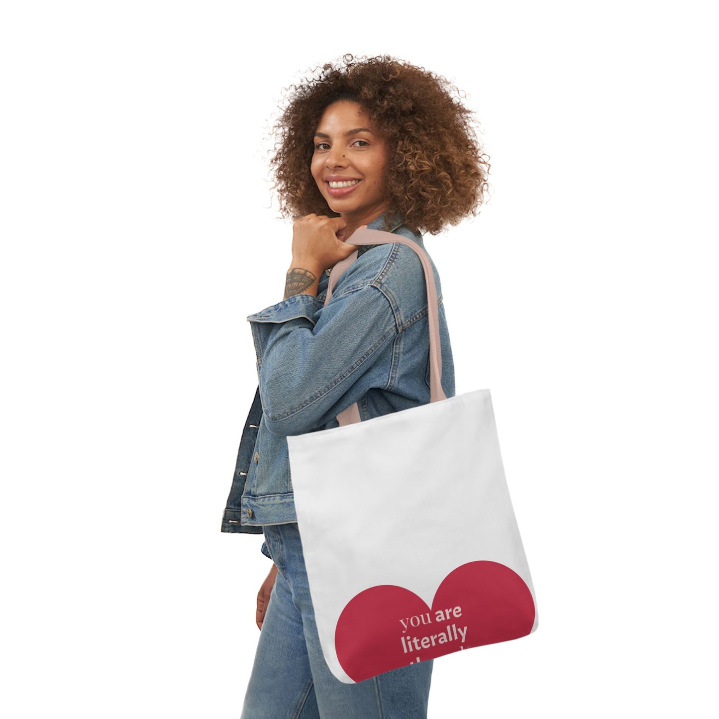 Fun Quote Canvas Tote Bag with Colorful Straps - Perfect for Everyday Use