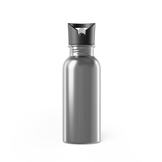 Patriotic Stainless Steel Water Bottle with Straw - 20oz Love Design