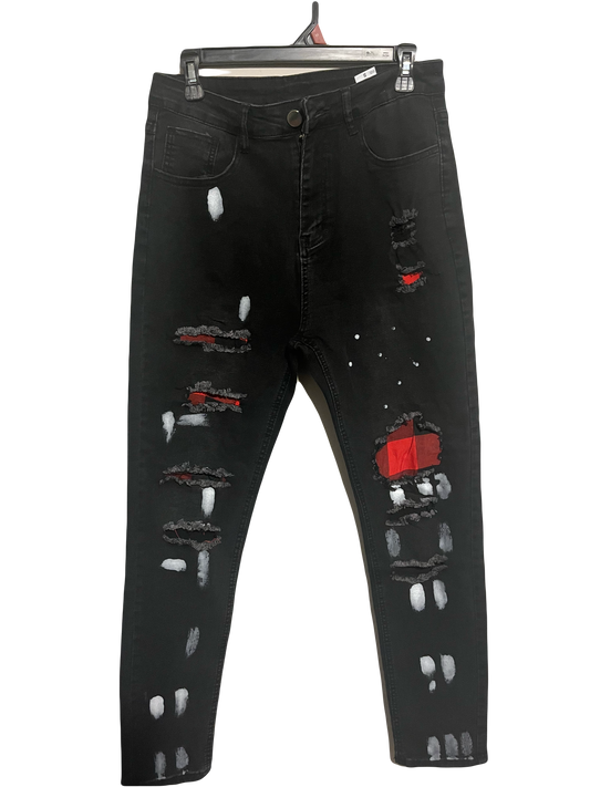 Jeans are durable, casual pants made from denim or dungaree fabric. They typically feature a five-pocket design, metal rivets for reinforcement, and a button or zipper fly. Available in various fits such as skinny, slim, straight, bootcut, and relaxed, je