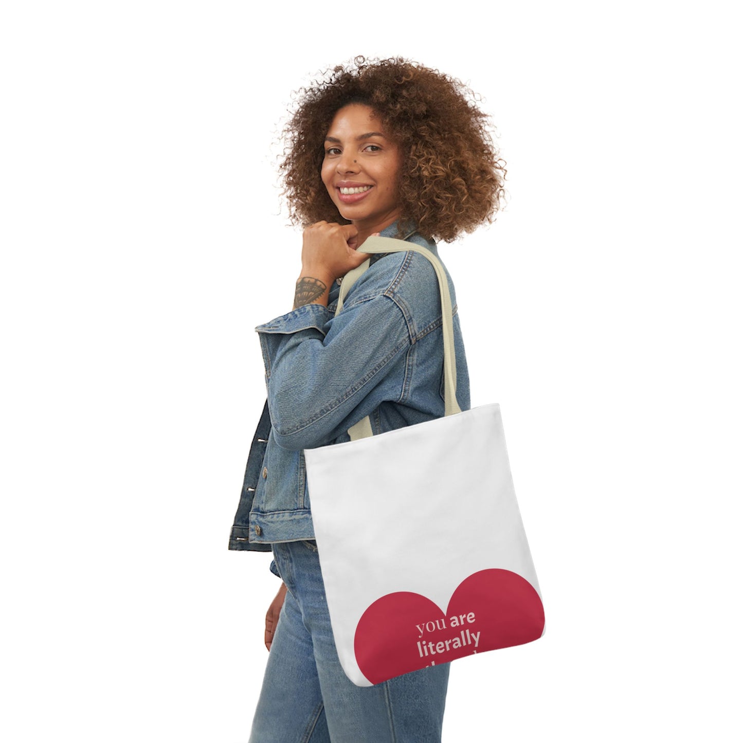 Fun Quote Canvas Tote Bag with Colorful Straps - Perfect for Everyday Use