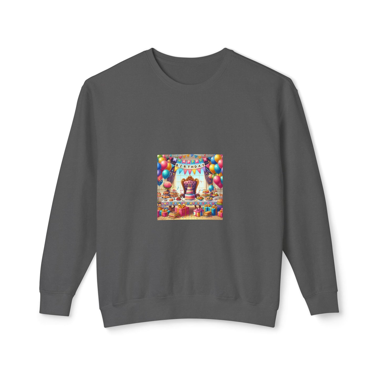 Birthday Celebration Lightweight Crewneck Sweatshirt - Fun Party Design
