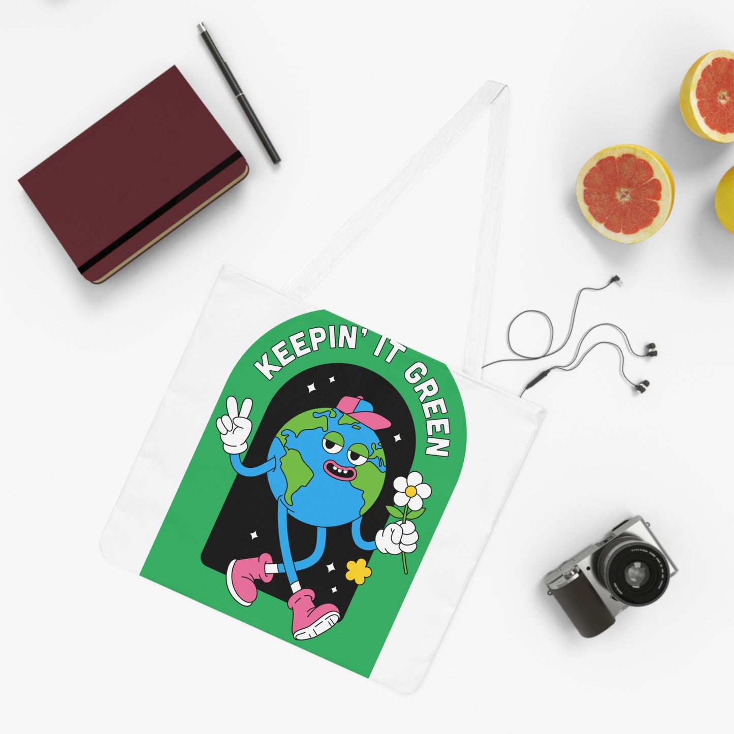 Keepin' It Green Eco-Friendly Shoulder Tote Bag